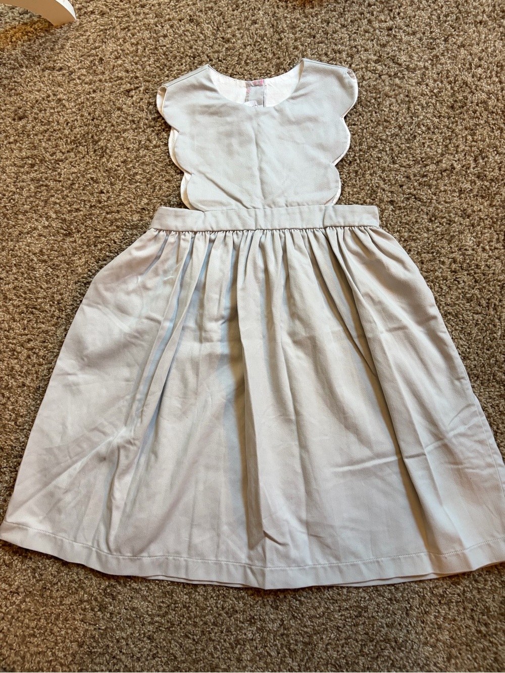 bella bliss Gray Scalloped Bodice Sleeveless Dress/jumper sz 8
